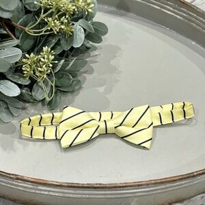 Janie And Jack Boy Smooth Sailing Yellow And Striped Bow Tie 4-8Y